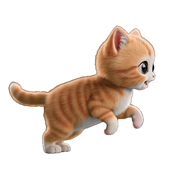 Luuri kitty running animation